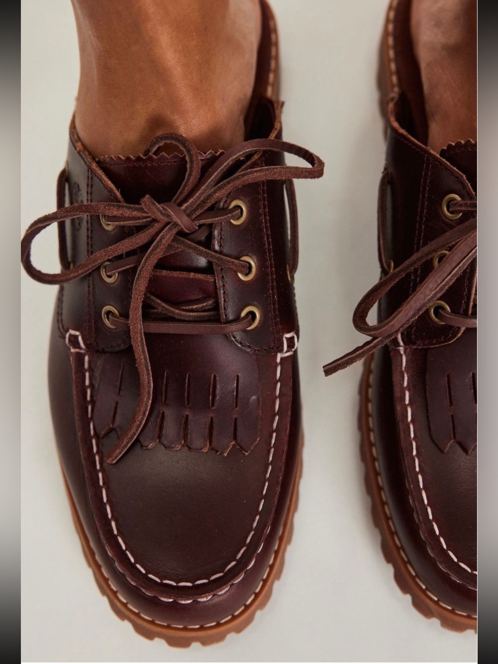 Timberland Noreen Dark Brown Leather Boat Mules